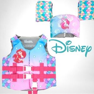 DISNEY The Little Mermaid Swim Vest and Swim Trainer (Child 33-55 lbs)